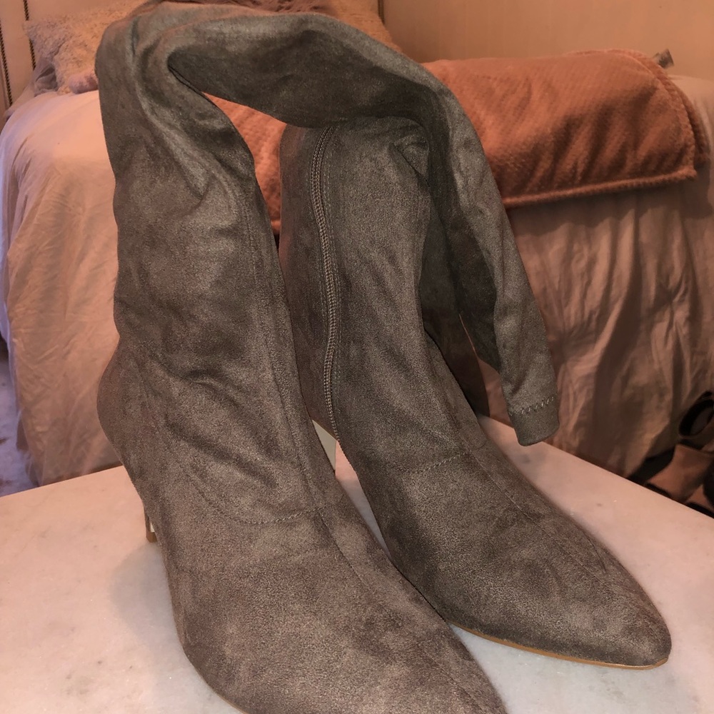 Matisse over the knee heels. NEVER WORN BRAND NEW!